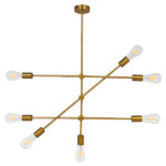 GLOBOSTAR® ESTHER 00993 Μοντέρνο Κρεμαστό Φωτιστικό Οροφής με Ντουί 7 x E27 AC 220-240V IP20 - Χρυσό - Μ75 x Π75 x Υ88cm - Image 6