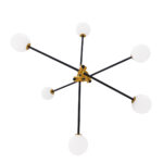GLOBOSTAR® VELVET 00994 Μοντέρνο Κρεμαστό Φωτιστικό Οροφής με Ντουί 6 x G9 AC 220-240V IP20 - Πολύχρωμο - Μ80 x Π80 x Υ85cm - Image 4