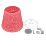 GLOBOSTAR® PLAYROOM 00996 Vintage Κρεμαστό Φωτιστικό Οροφής με Ντουί 1 x E27 AC 220-240V IP20 - Ροζ - Μ32 x Π32 x Υ27cm - Image 6