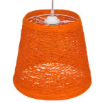 GLOBOSTAR® PLAYROOM 00997 Vintage Κρεμαστό Φωτιστικό Οροφής με Ντουί 1 x E27 AC 220-240V IP20 - Πορτοκαλί - Μ32 x Π32 x Υ27cm - Image 4