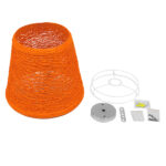 GLOBOSTAR® PLAYROOM 00997 Vintage Κρεμαστό Φωτιστικό Οροφής με Ντουί 1 x E27 AC 220-240V IP20 - Πορτοκαλί - Μ32 x Π32 x Υ27cm - Image 6