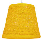 GLOBOSTAR® PLAYROOM 00998 Vintage Κρεμαστό Φωτιστικό Οροφής με Ντουί 1 x E27 AC 220-240V IP20 - Κίτρινο - Μ32 x Π32 x Υ27cm - Image 3