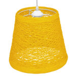 GLOBOSTAR® PLAYROOM 00998 Vintage Κρεμαστό Φωτιστικό Οροφής με Ντουί 1 x E27 AC 220-240V IP20 - Κίτρινο - Μ32 x Π32 x Υ27cm - Image 4
