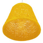 GLOBOSTAR® PLAYROOM 00998 Vintage Κρεμαστό Φωτιστικό Οροφής με Ντουί 1 x E27 AC 220-240V IP20 - Κίτρινο - Μ32 x Π32 x Υ27cm - Image 5