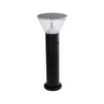 GLOBOSTAR® VEGGIE 90550 Φωτιστικό Κολωνάκι Κήπου με Ντουί 1 x E27 AC 220-240V Αδιάβροχο IP65 - Μαύρο - Μ23 x Π23 x Υ60cm - Image 2