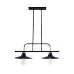GLOBOSTAR® REGAL 01007 Vintage Φωτιστικό Οροφής με Ντουί 2 x E27 AC 220-240V IP20 - Μαύρο - Μ67 x Π26 x Υ85cm - Image 2