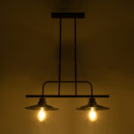 GLOBOSTAR® REGAL 01007 Vintage Φωτιστικό Οροφής με Ντουί 2 x E27 AC 220-240V IP20 - Μαύρο - Μ67 x Π26 x Υ85cm - Image 3