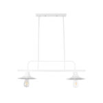 GLOBOSTAR® REGAL 01008 Vintage Φωτιστικό Οροφής με Ντουί 2 x E27 AC 220-240V IP20 - Λευκό - Μ80 x Π26 x Υ82cm - Image 2