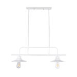 GLOBOSTAR® REGAL 01008 Vintage Φωτιστικό Οροφής με Ντουί 2 x E27 AC 220-240V IP20 - Λευκό - Μ80 x Π26 x Υ82cm - Image 4