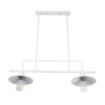 GLOBOSTAR® REGAL 01008 Vintage Φωτιστικό Οροφής με Ντουί 2 x E27 AC 220-240V IP20 - Λευκό - Μ80 x Π26 x Υ82cm - Image 6