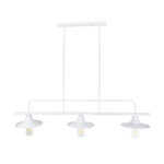 GLOBOSTAR® REGAL 01010 Vintage Φωτιστικό Οροφής με Ντουί 3 x E27 AC 220-240V IP20 - Λευκό - Μ110 x Π26 x Υ75cm - Image 5