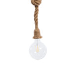 GLOBOSTAR® ROPE 01018 Boho Κρεμαστό Φωτιστικό Οροφής με Ντουί 1 x E27 AC 220-240V IP20 - Μπεζ - Μ3.5 x Π3.5 x Υ200cm - Image 3