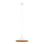 GLOBOSTAR® SHANGHAI 01026-B Μοντέρνο Κρεμαστό Φωτιστικό Οροφής με Ντουί 1 x E27 AC 220-240V IP20 - Λευκό & Χρυσό - Μ37 x Π37 x Υ17cm - Image 4
