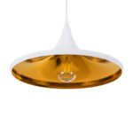 GLOBOSTAR® SHANGHAI 01026-B Μοντέρνο Κρεμαστό Φωτιστικό Οροφής με Ντουί 1 x E27 AC 220-240V IP20 - Λευκό & Χρυσό - Μ37 x Π37 x Υ17cm - Image 6