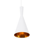 GLOBOSTAR® SHANGHAI 01026-C Μοντέρνο Κρεμαστό Φωτιστικό Οροφής με Ντουί 1 x E27 AC 220-240V IP20 - Λευκό & Χρυσό - Μ19 x Π19 x Υ38cm - Image 6
