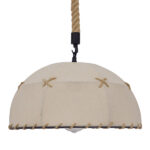 GLOBOSTAR® ANTOINETTE 01028 Vintage Κρεμαστό Φωτιστικό Οροφής με Ντουί 1 x E27 AC 220-240V IP20 - Μπεζ - Μ35 x Π35 x Υ20cm - Image 4