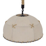 GLOBOSTAR® ANTOINETTE 01028 Vintage Κρεμαστό Φωτιστικό Οροφής με Ντουί 1 x E27 AC 220-240V IP20 - Μπεζ - Μ35 x Π35 x Υ20cm - Image 5