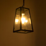 GLOBOSTAR® LIMA 01040 Vintage Κρεμαστό Φωτιστικό Οροφής με Ντουί 1 x E27 AC 220-240V IP20 - Μαύρο & Διάφανο - Μ17 x Π14 x Υ26cm - Image 3
