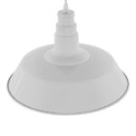 GLOBOSTAR® RAY 01043 Vintage Κρεμαστό Φωτιστικό Οροφής με Ντουί 1 x E27 AC 220-240V IP20 - Λευκό - Μ36 x Π36 x Υ25cm - Image 4