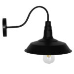 GLOBOSTAR® RAY 01065 Vintage Φωτιστικό Τοίχου - Απλίκα με Ντουί 1 x E27 AC 220-240V IP20 - Μαύρο - Μ26 x Π37 x Υ32cm - Image 3