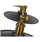 GLOBOSTAR® MINIMALL 01069 Vintage Φωτιστικό Τοίχου - Απλίκα με Ντουί 2 x E27 AC 220-240V IP20 - Μαύρο & Χρυσό - Μ30 x Π60 x Υ18cm - Image 6