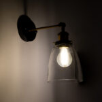 GLOBOSTAR® LYDIA 01071 Vintage Φωτιστικό Τοίχου - Απλίκα με Ντουί 1 x E27 AC 220-240V IP20 - Μαύρο & Χρυσό - Μ14 x Π26 x Υ30cm - Image 3