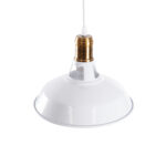 GLOBOSTAR® ANER 01072 Vintage Κρεμαστό Φωτιστικό Οροφής με Ντουί 1 x E27 AC 220-240V IP20 - Λευκό & Χρυσό - Μ27.5 x Π27.5 x Υ19cm - Image 6