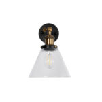GLOBOSTAR® BINGLEY 01074 Vintage Φωτιστικό Τοίχου - Απλίκα με Ντουί 1 x E27 AC 220-240V IP20 - Διάφανο & Χρυσό - Μ18 x Π28 x Υ25cm - Image 4