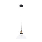 GLOBOSTAR® WICKHAM 01075 Vintage Κρεμαστό Φωτιστικό Οροφής με Ντουί 1 x E27 AC 220-240V IP20 - Διάφανο & Χρυσό - Μ24.5 x Π24.5 x Υ15cm - Image 4