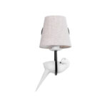 GLOBOSTAR® DOVE 01084 Vintage Φωτιστικό Τοίχου - Απλίκα με Ντουί 1 x E14 AC 220-240V IP20 - Μαύρο & Μπεζ - Μ30 x Π15 x Υ36cm - Image 4