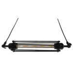 GLOBOSTAR® TUBING 01085 Vintage Κρεμαστό Φωτιστικό Οροφής με Ντουί 1 x E27 AC 220-240V IP20 - Μαύρο - Μ43 x Π11 x Υ11cm - Image 6