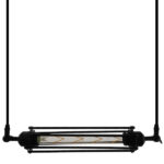 GLOBOSTAR® TUBING 01085 Vintage Κρεμαστό Φωτιστικό Οροφής με Ντουί 1 x E27 AC 220-240V IP20 - Μαύρο - Μ43 x Π11 x Υ11cm - Image 3