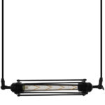 GLOBOSTAR® TUBING 01085 Vintage Κρεμαστό Φωτιστικό Οροφής με Ντουί 1 x E27 AC 220-240V IP20 - Μαύρο - Μ43 x Π11 x Υ11cm - Image 4
