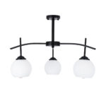 GLOBOSTAR® LUNA 01087 Μοντέρνο Φωτιστικό Οροφής με Ντουί 3 x E27 AC 220-240V IP20 - Λευκό & Μαύρο - Μ45 x Π45 x Υ40cm - Image 4