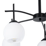 GLOBOSTAR® LUNA 01088 Μοντέρνο Φωτιστικό Οροφής με Ντουί 5 x E27 AC 220-240V IP20 - Λευκό & Μαύρο - Μ60 x Π60 x Υ43cm - Image 6