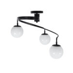 GLOBOSTAR® SELINA 01089 Μοντέρνο Φωτιστικό Οροφής με Ντουί 3 x E27 AC 220-240V IP20 - Μαύρο & Λευκό - Μ60 x Π60 x Υ45cm - Image 2
