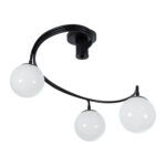 GLOBOSTAR® SELINA 01089 Μοντέρνο Φωτιστικό Οροφής με Ντουί 3 x E27 AC 220-240V IP20 - Μαύρο & Λευκό - Μ60 x Π60 x Υ45cm - Image 3