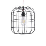 GLOBOSTAR® PARROT 01099 Μοντέρνο Κρεμαστό Φωτιστικό Οροφής με Ντουί 1 x E27 AC 220-240V IP20 - Μαύρο - Μ28 x Π28 x Υ30cm - Image 5
