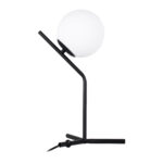 GLOBOSTAR® ELFIS 01100 Μοντέρνο Επιτραπέζιο Φωτιστικό Πορτατίφ με Ντουί 1 x E27 AC 220-240V IP20 - Μαύρο & Λευκό - Μ22 x Π27 x Υ41cm - Image 5