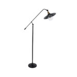 GLOBOSTAR® WYNGE 01101 Vintage Επιδαπέδιο Φωτιστικό με Ντουί 1 x E27 AC 220-240V IP20 - Μαύρο & Χρυσό - Μ95 x Π27 x Υ174cm - Image 2