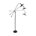 GLOBOSTAR® WYNGE 01101 Vintage Επιδαπέδιο Φωτιστικό με Ντουί 1 x E27 AC 220-240V IP20 - Μαύρο & Χρυσό - Μ95 x Π27 x Υ174cm - Image 6