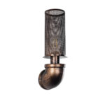 GLOBOSTAR® RAZA 01105 Vintage Φωτιστικό Τοίχου - Απλίκα με Ντουί 1 x E27 AC 220-240V IP20 - Χάλκινο - Μ13 x Π12 x Υ38cm - Image 2