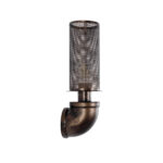 GLOBOSTAR® RAZA 01105 Vintage Φωτιστικό Τοίχου - Απλίκα με Ντουί 1 x E27 AC 220-240V IP20 - Χάλκινο - Μ13 x Π12 x Υ38cm - Image 5
