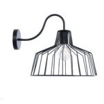 GLOBOSTAR® TRIUMPH 01117 Vintage Φωτιστικό Τοίχου - Απλίκα με Ντουί 1 x E27 AC 220-240V IP20 - Μαύρο - Μ30 x Π36 x Υ30cm - Image 5