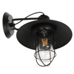 GLOBOSTAR® CELL 01118 Vintage Φωτιστικό Τοίχου - Απλίκα με Ντουί 1 x E27 AC 220-240V IP20 - Μαύρο - Μ33 x Π27 x Υ33cm - Image 3