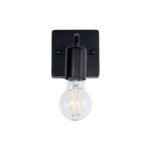 GLOBOSTAR® MISSAM 01119 Μοντέρνο Φωτιστικό Τοίχου - Απλίκα με Ντουί 1 x E27 AC 220-240V IP20 - Μαύρο - Μ14 x Π20 x Υ10cm - Image 4