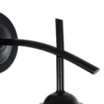 GLOBOSTAR® ISEN 01157 Μοντέρνο Φωτιστικό Τοίχου - Απλίκα με Ντουί 1 x E27 AC 220-240V IP20 - Μαύρο & Λευκό - Μ24 x Π15 x Υ27cm - Image 6