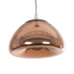 GLOBOSTAR® CRISTIN 999-0038 Μοντέρνο Κρεμαστό Φωτιστικό Οροφής με Ντουί 1 x G4 AC 220-240V IP20 - Χάλκινο - Μ18 x Π18 x Υ13cm
