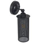 GLOBOSTAR® HOLVIA 01160 Vintage Φωτιστικό Τοίχου - Απλίκα με Ντουί 1 x E27 AC 220-240V IP20 - Μαύρο - Μ16 x Π12 x Υ34cm - Image 3