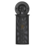 GLOBOSTAR® HOLVIA 01160 Vintage Φωτιστικό Τοίχου - Απλίκα με Ντουί 1 x E27 AC 220-240V IP20 - Μαύρο - Μ16 x Π12 x Υ34cm - Image 4